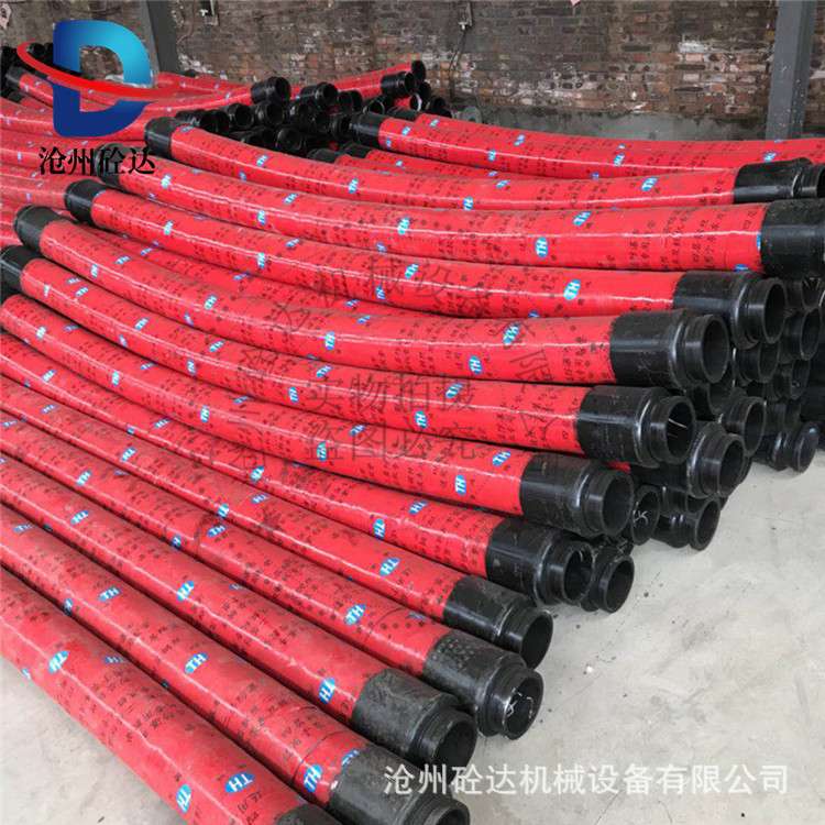 混凝土输送DN125橡胶软管 布料机3米末端胶管 80砂浆泵胶管图片