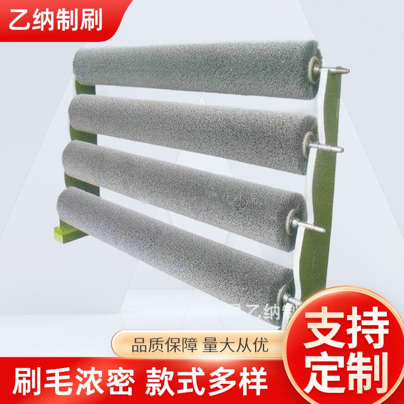 镀铜丝刷辊钢板去毛刺刷金属抛光拉丝打磨丝缠绕毛刷不锈钢丝辊