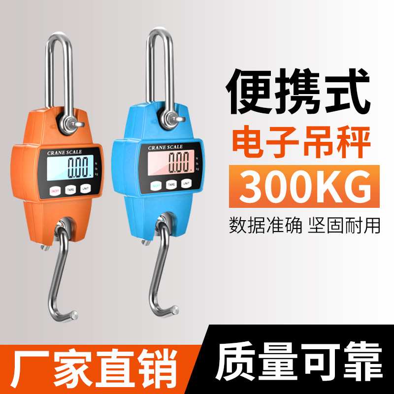 现货 电子吊秤 家用便携式微型300kg金属吊钩秤高精度手提秤重