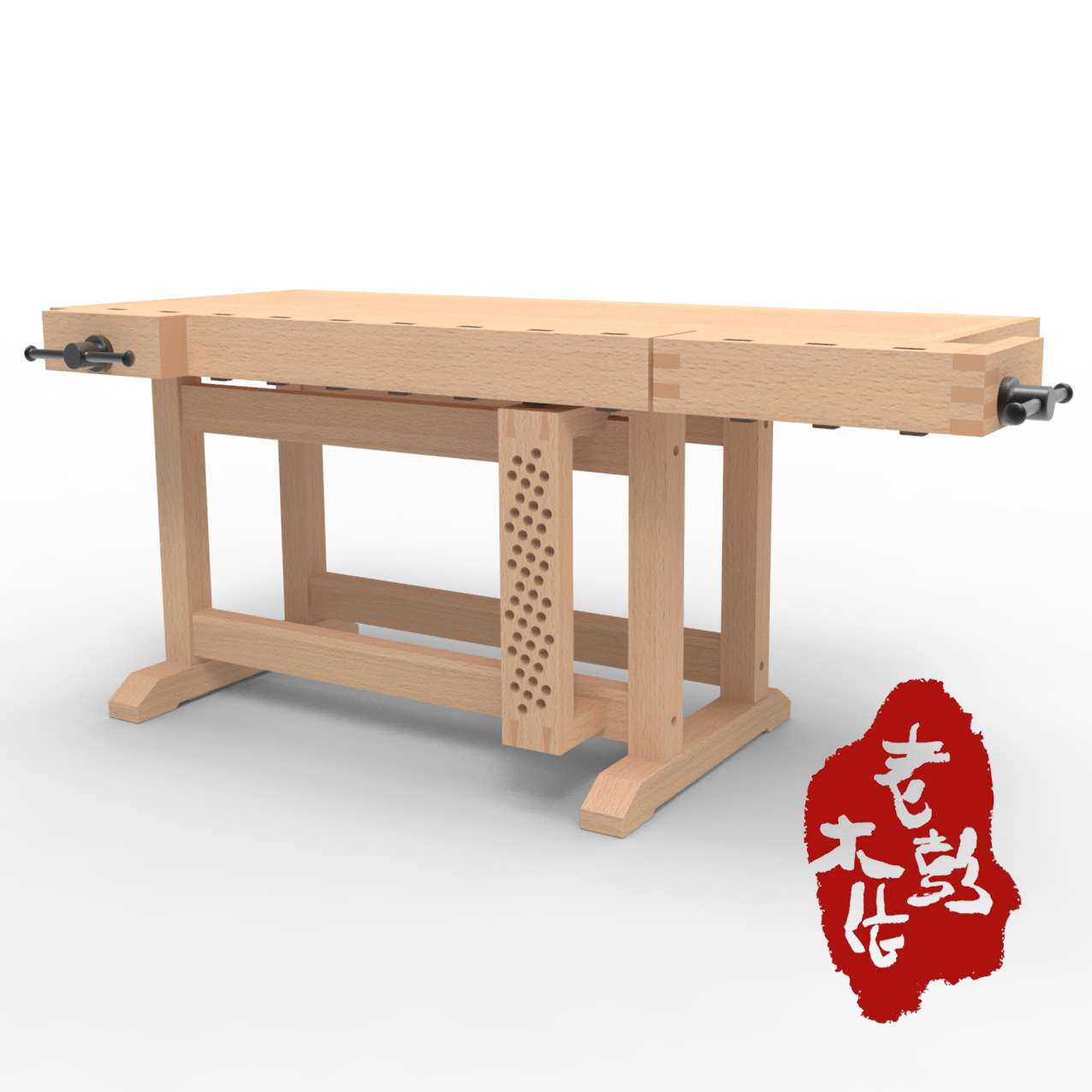 木工桌台钳木工工作台多功能实木操作台维修台手工承重模具实验室