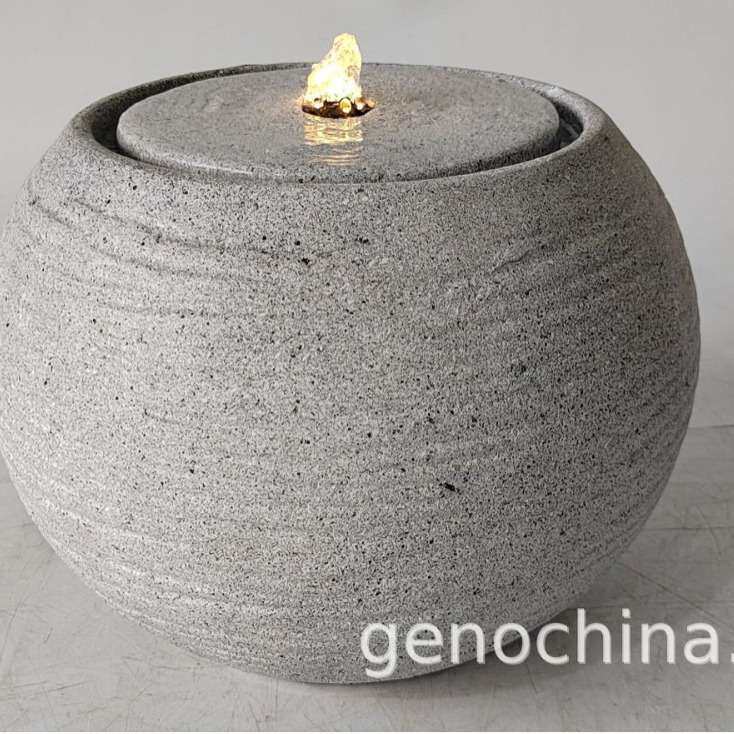 25新款室内庭院双用仿石头感流水家园摆设户外工艺品风水摆件-3