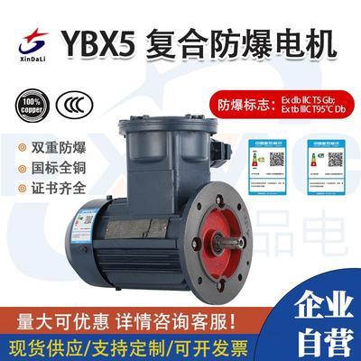 YBX5防爆电机复合型双防爆新大力一级二级能效CT5防尘隔爆型马达
