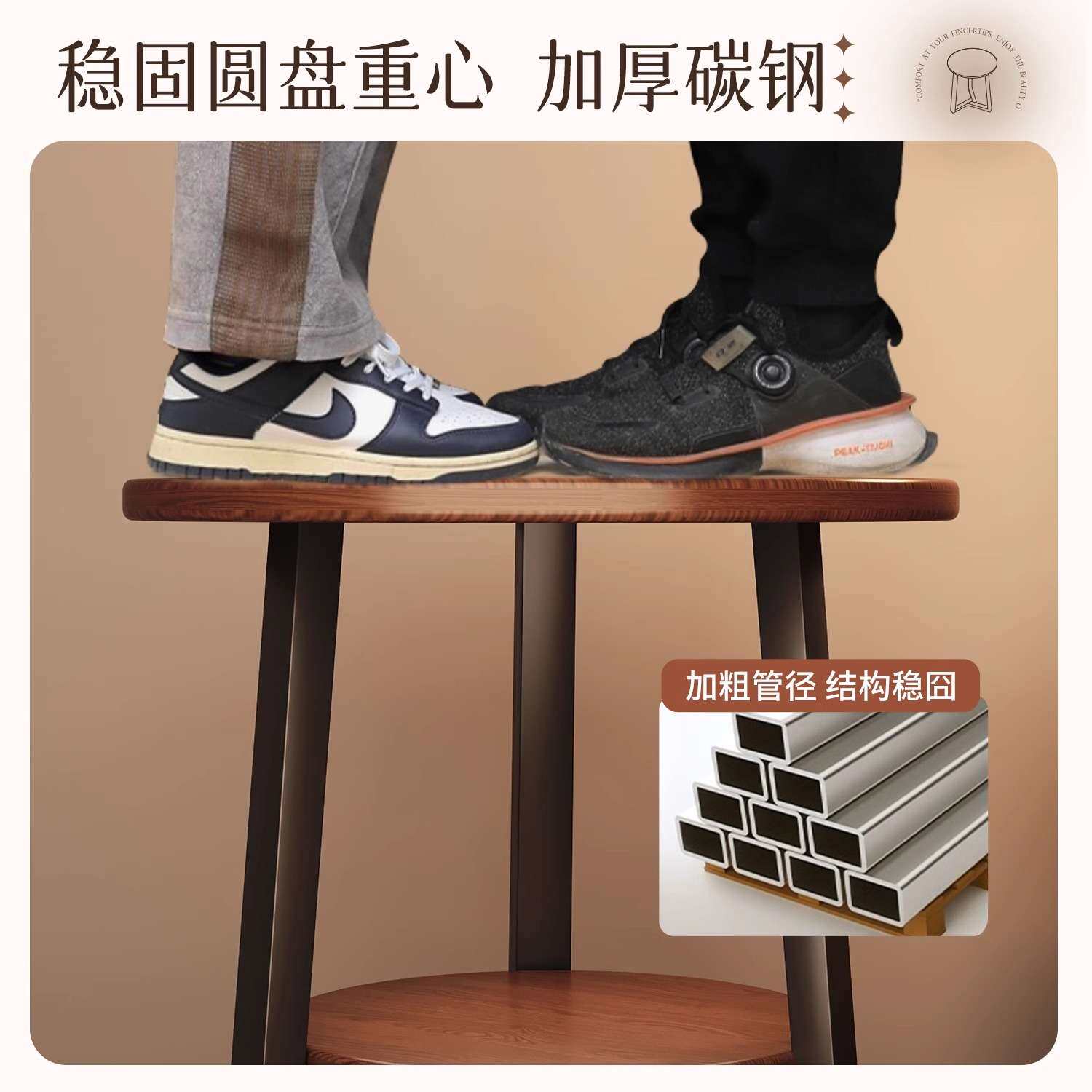 复古小茶几边几家用沙发边柜小桌子圆桌卧室客厅床头角几边桌置物