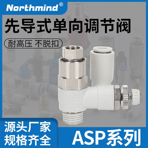 SMC型先导止回调速阀ASP330F/430/530/630F-01/02/03-06S/08S/10S