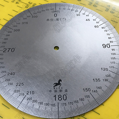 刻度盘通用圆圈测量盘不锈钢圆形工具尺160x6x2 B002直销恒久万丰