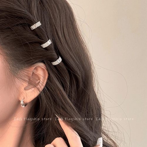 【下单立减30】明星同款高颅顶圆形金属发扣刘海夹女前额侧边夹F