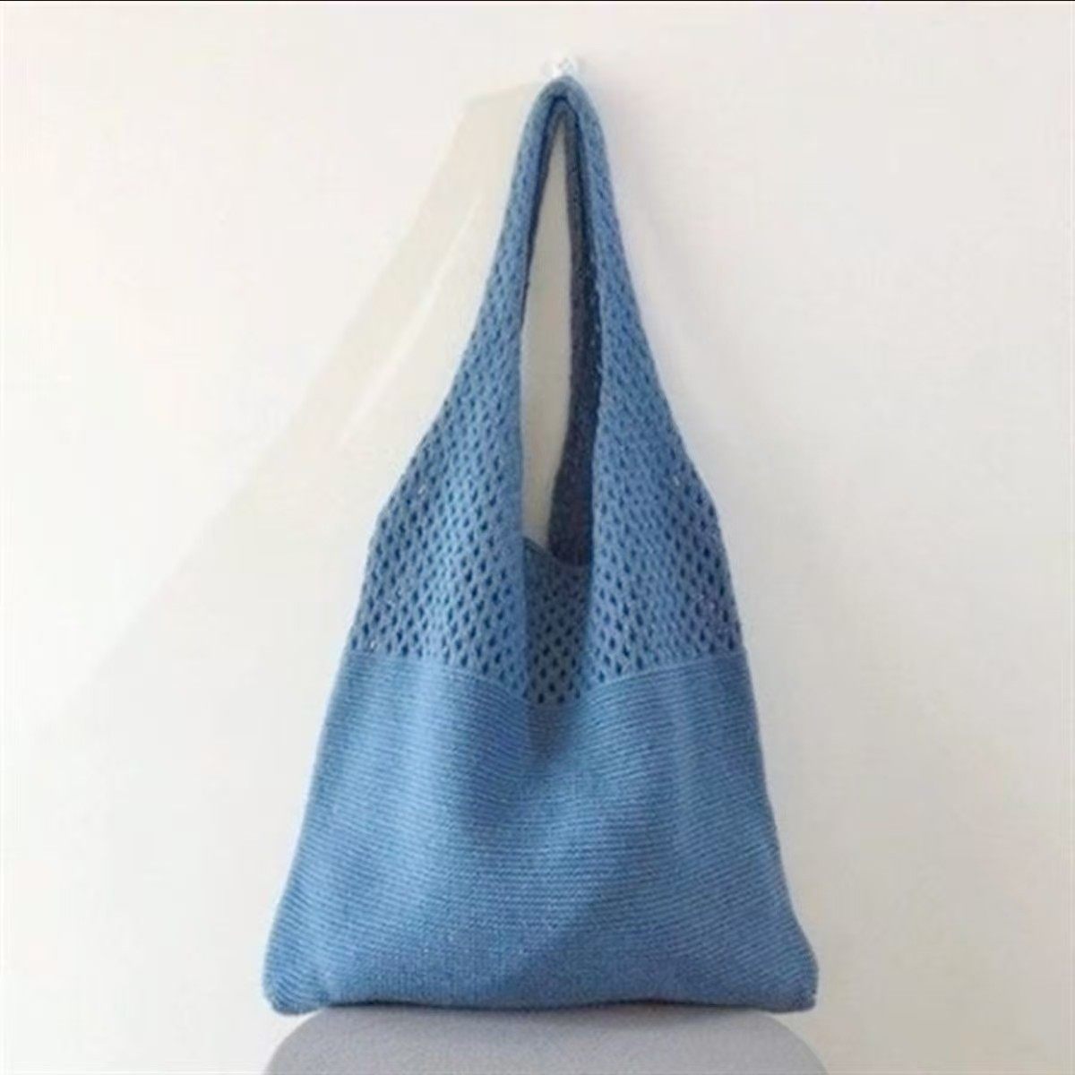 ^多巴胺针织单肩包女成品包包女休闲托特包大容量购物袋可爱毛线,箱包皮具/热销女包/男包,托特包,淘宝优惠券,粉丝福利购,淘宝优惠卷