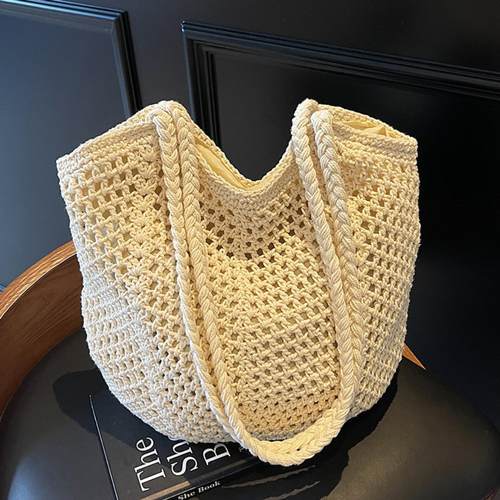 2025新款镂空编织水桶包