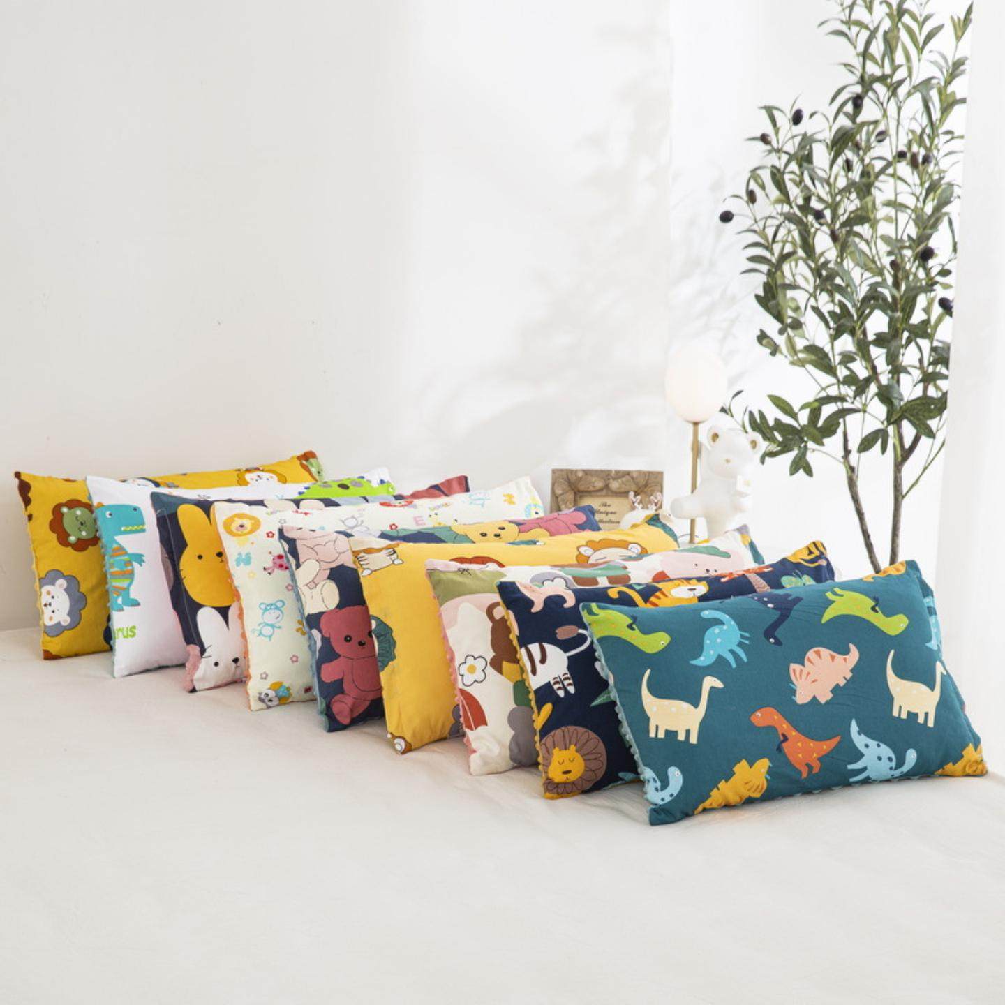 纯棉婴儿枕头可拆可水洗儿童小枕头1-2-6-12岁宝宝定型安抚豆豆枕