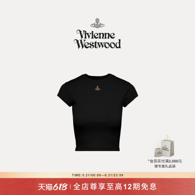 【新品】Vivienne Westwood西太后BABY PERU'女式黑色T恤1G010019