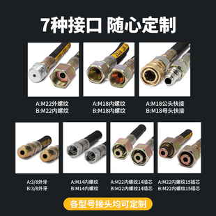 洗车机洗车泵专用超高压防爆钢丝出水管380黑猫清洗机水枪软管子