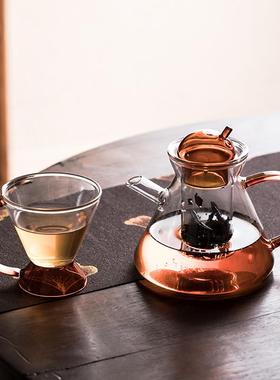 透玻璃花茶泡明茶壶家用玻05441可电陶炉普洱绿硅茶煮茶器高硼璃