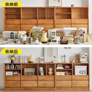 实木FFE落地边柜电柜书房落子地柜家用小型书储柜卧室实视木物柜