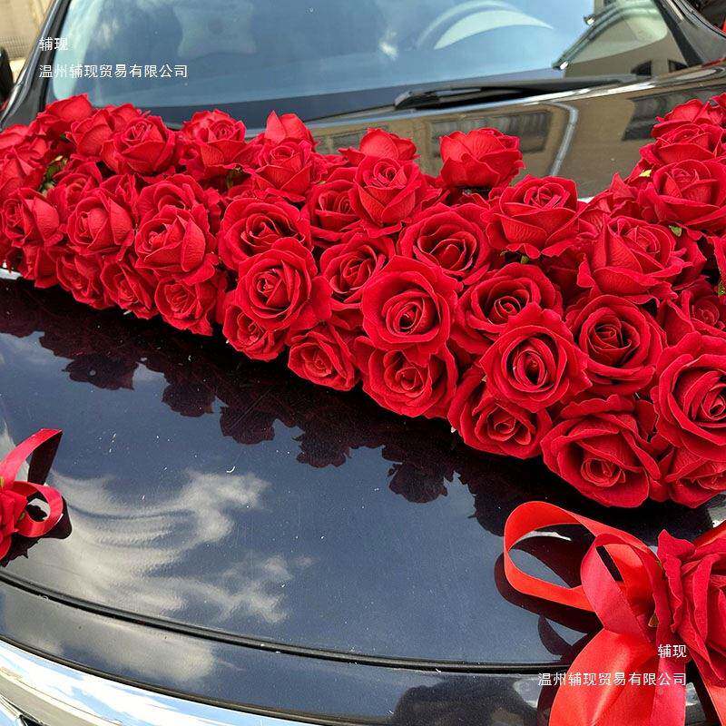 套大主婚车结婚花婚车全车装饰车头花车队布拉花吸F98M95TM盘用置