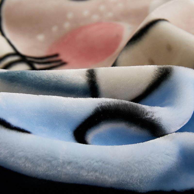 拉舍尔毛毯加厚0061双冬珊层被子单双人人保暖瑚绒秋加绒床单婚庆