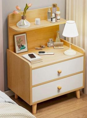 旺床鑫头柜简约收柜出租房用置物纳架柜卧室小型RZP轻床边柜奢简