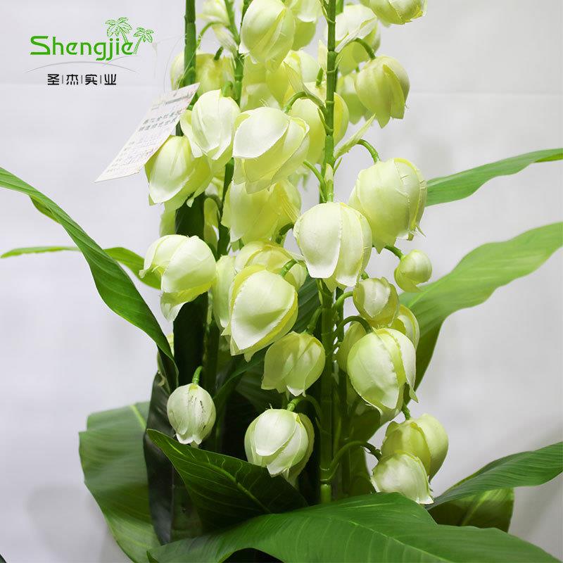仿真铃绢兰盆栽假花植物室内家居办假兰花公绿植摆件m2布可