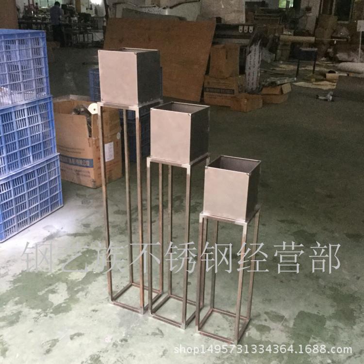 金属不锈钢厅花架中式创意花几客阳落植物盆QNH景架台多层地架