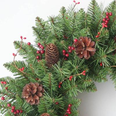 60m美式红c果428花圣环诞环发花光圣诞藤圈