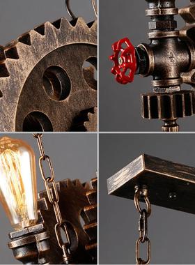 古创意餐厅吧台齿轮灯RYD055-D美复式工业术风吊格过道楼梯走廊玄