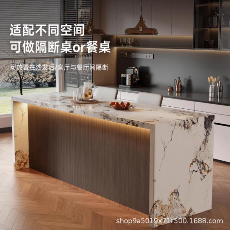 意式吧HJZ桌家用餐边柜一体靠墙能多功台酒背柜隔断现代沙发柜