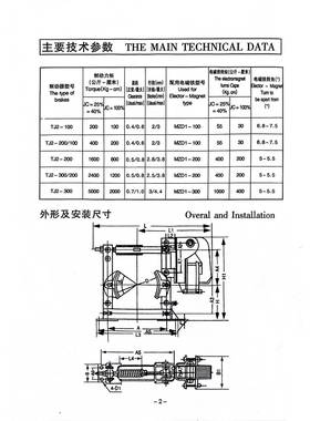 TJ电磁T制动TJ2-100器J2-300线圈卷扬机动抱闸刹车2制器380V
