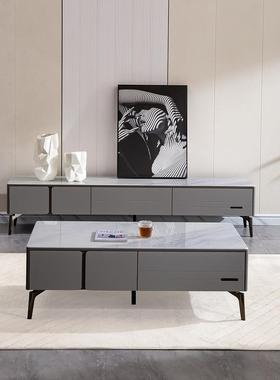 电202茶4新款极简岩板几视柜组合收纳储物一客厅家用小户92511体