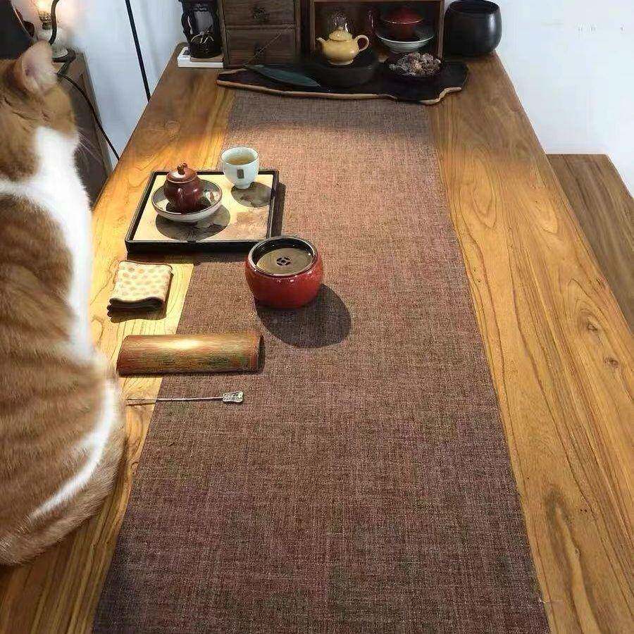 老木茶榆旧门板用餐桌家民桌宿喝茶桌中式复古实木长方形办KXY公