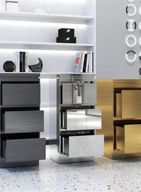 美发放毛巾置物架发廊推小工具车专用店三层抽屉式ZIF落地置物架