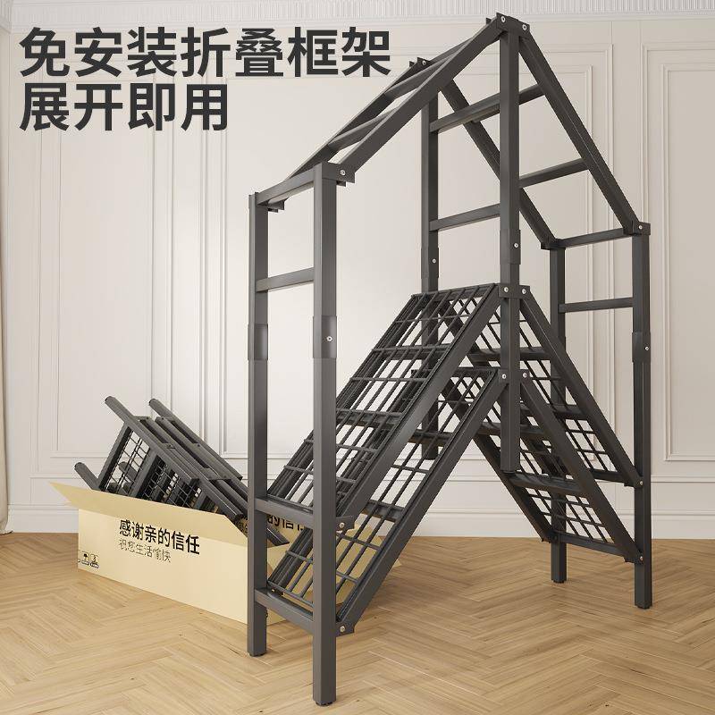 衣免NGN安装柜家用卧室简易组装衣布柜折叠全钢架出租房橱结实耐