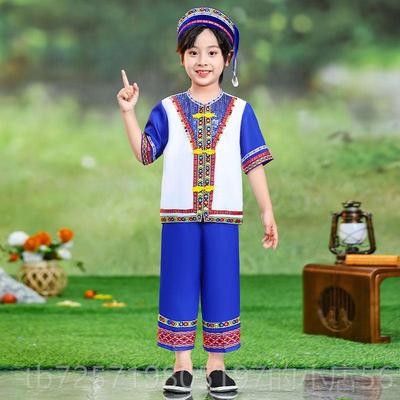 高档六一少民服族服装儿童哈数尼族族苗族演出服瑶佤族彝族舞蹈表