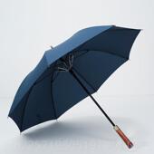 高档高尔夫柄务雨伞男长直士自动大号双人加大加粗结实抗风木柄商