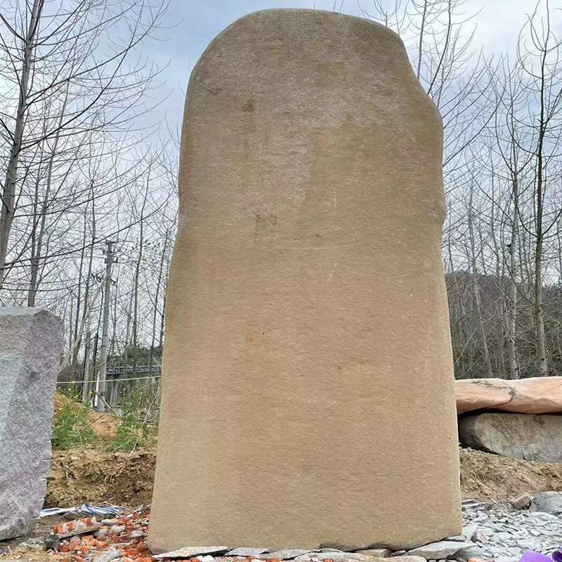 大型花岗岩刻字石景石风景石村牌石奠基石自然石观赏石花园造景石
