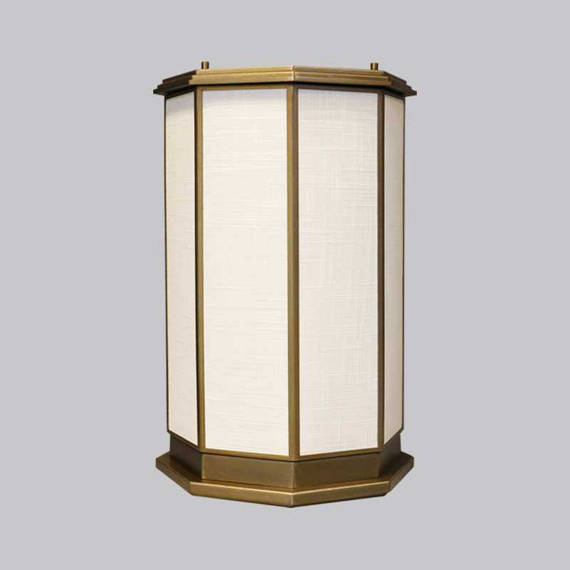 新中式不锈钢搭配布艺台灯卧室客厅灯饰定制灯具光线柔和源头厂家