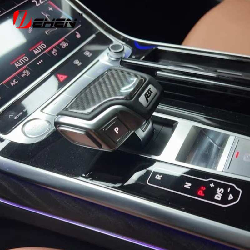 适用于奥迪新A4L A5 A6L A7 A8 Q7 Q8 Q5L碳纤维换挡杠改装碳纤排