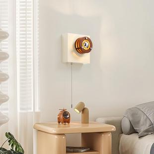 中古风相机壁灯工业风包豪斯创意带拉线床头壁灯过道入户门廊灯