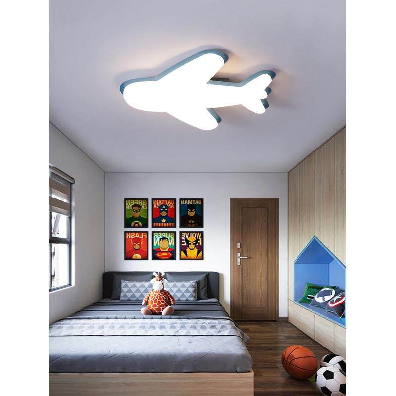 小孩房间灯儿童房灯女孩男孩卡通飞机吸顶灯创意2021年新款卧室灯