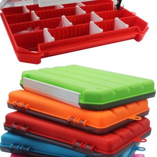 六色单层插片移动饵盒防水路亚配件盒便携亮片盒多功能鱼饵收纳盒