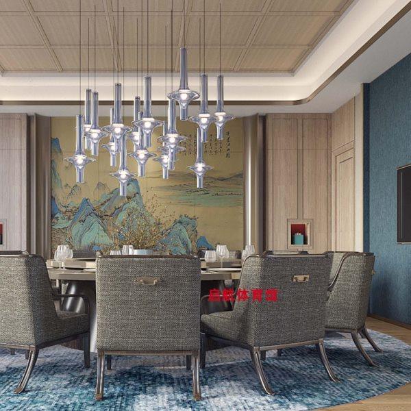 新中式酒店电动餐桌大圆桌会所包厢轻奢岩板自动转盘实木桌椅组合,商业/办公家具,酒店桌椅,淘宝优惠券,粉丝福利购,淘宝优惠卷