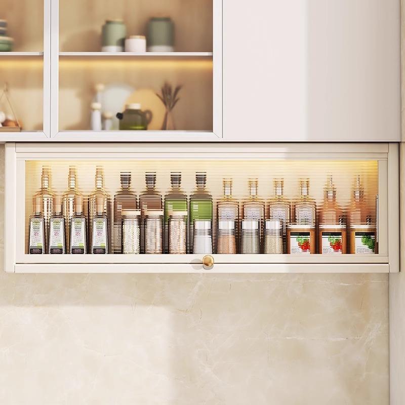 dde免孔料柜W7D4jQKx厨房置物架打壁挂式墙罐上多功能家用吊柜下