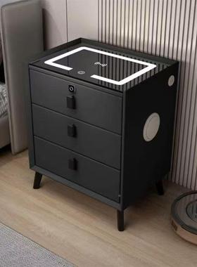 三HKY层无智能床头柜年新款简响易网多功能音带锁线充电床边柜包