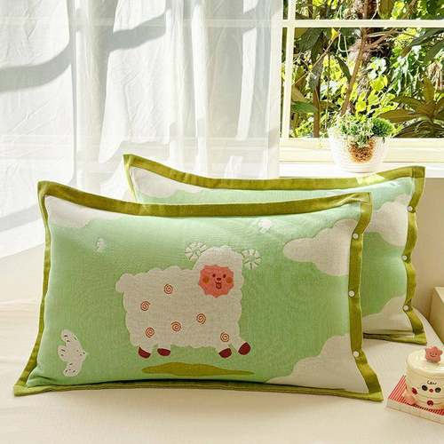 纯棉布枕套单幼儿园宝宝枕芯内胆套纱x全棉卡通个枕头661套4874四