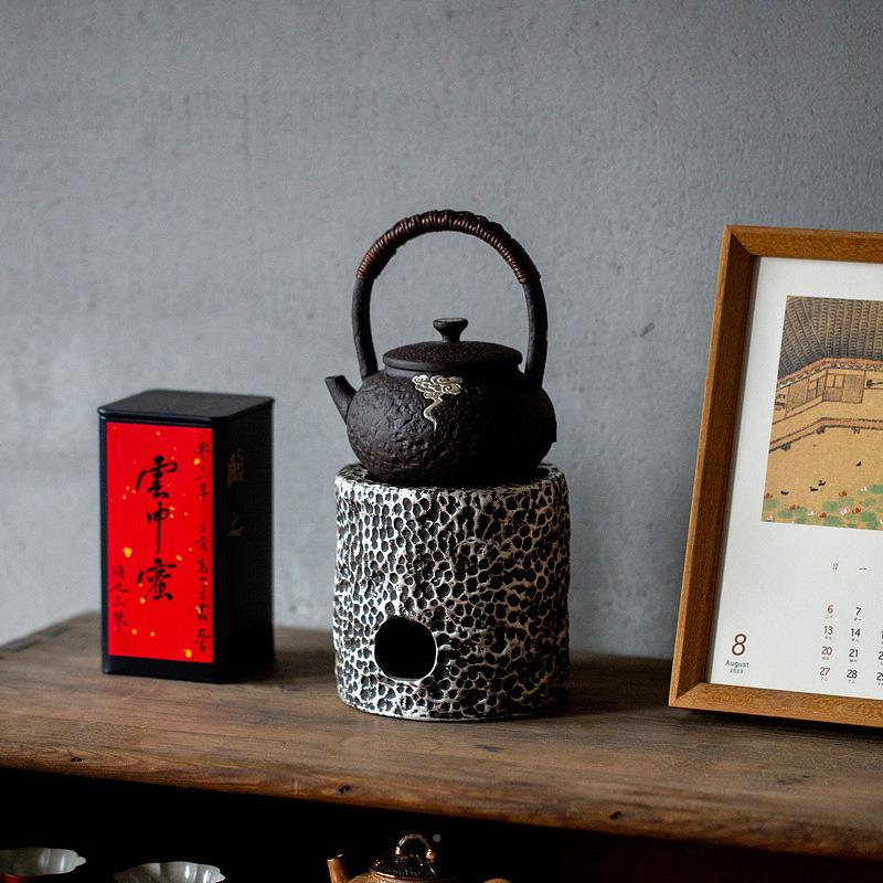 围中式黑陶祥云纯提梁壶手工温茶炉BYX0121套装复古泡茶家器用炉
