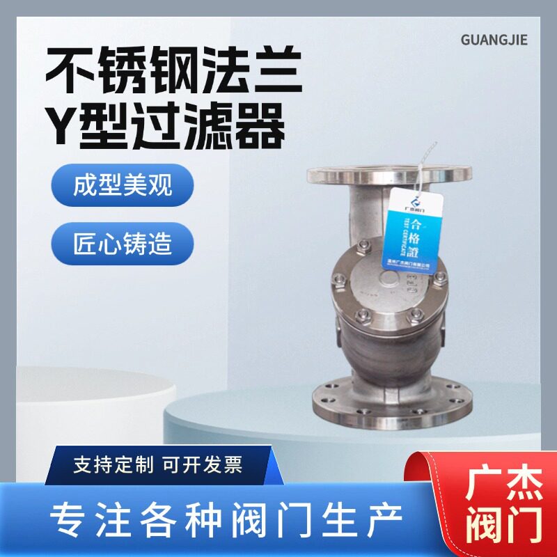 Y型法兰球磨铸铁304不锈钢滤网