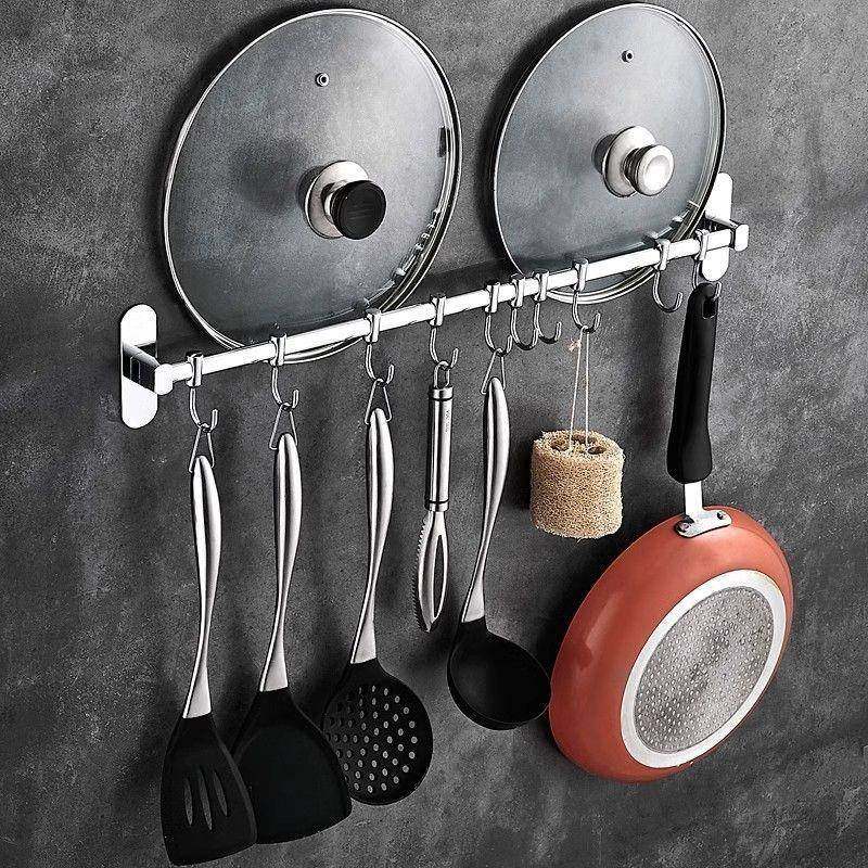 不锈钢挂放钩厨房墙壁免挂杆打孔厨卫用品厨具置五物ASS架壁挂金,厨房/烹饪用具,厨房墙壁置物架/厨房墙壁挂架,淘宝优惠券,粉丝福利购,淘宝优惠卷