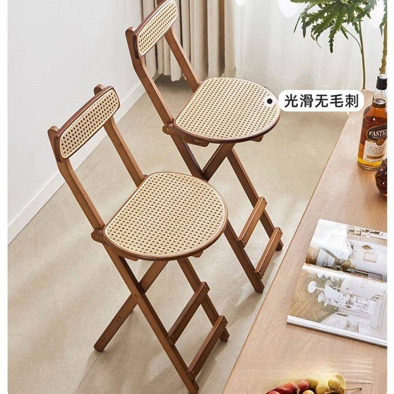 叠餐椅竹无品牌/高脚凳加高子凳高脚椅吧凳两用酒吧高台脚凳子吧
