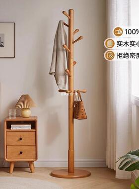 木衣架落地卧室实挂架衣家FIV简易立用式衣帽架室内挂包架门口挂