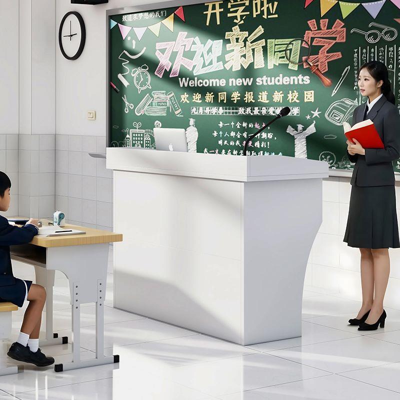演讲讲发言讲台桌桌会场教室迎宾台老师教台123台师会议接待台泊