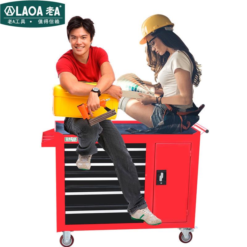 A工具抽715车老工具柜屉式修汽修工具车带锁带门多功能维工具推车