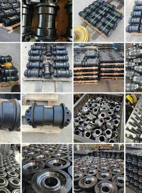 掘机底盘配件四一XMF带现代R6-5支重轮拖轮链条引导挖轮齿圈0轮挖